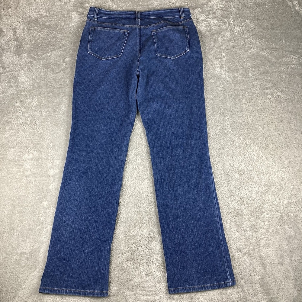 L.L. Bean Classic Fit Denim Bootcut Blue Jeans Women Size 10 Pockets Stretch - Picture 2 of 12